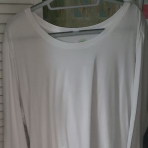 White Scrub Shirt, Healing Hands, size 3x